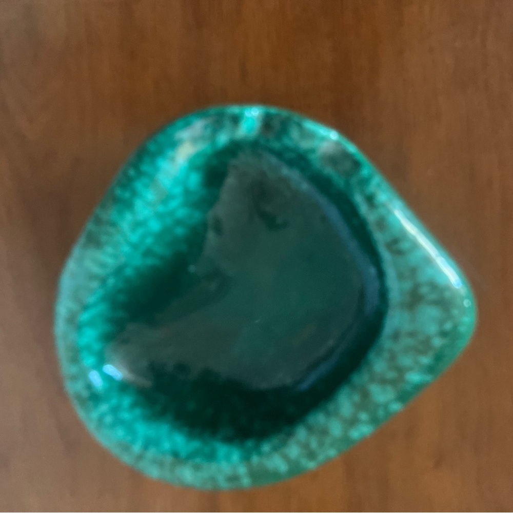 Royal Haeger USA R873 Green Glaze ashtray